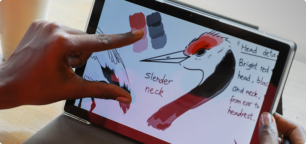 Back view of Huion Kamvas Slate 10 tablet